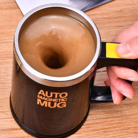 Automatic Self-Stirring Magnetic Mug Capsule with Cylindrical Design & Smart Mixing Rod