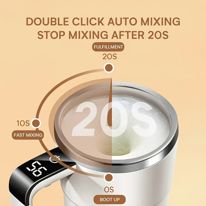 Automatic Self-Stirring Coffee Mug with Temperature Display